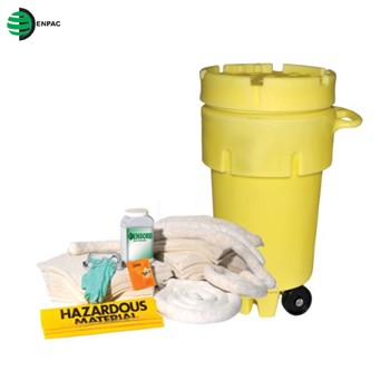 泄漏應(yīng)急套裝|ENPAC移動泄漏處理套裝_50加侖吸油腳輪式泄漏處理桶套裝1352-YE